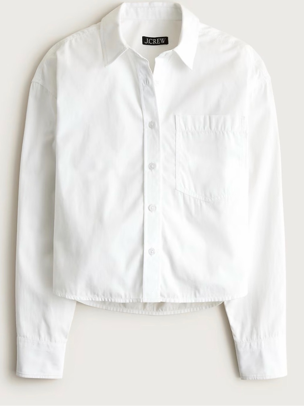 J CREW SIZE XS Étienne cropped button-up shirt in cotton poplin $98 - Picture 3 of 5